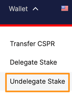 Undelegate from Wallet
